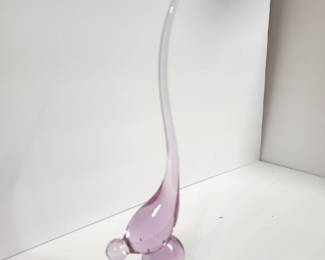 HIGH TAIL PINK BLOWN GLASS MCM