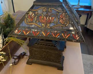 stained glass lamps x2