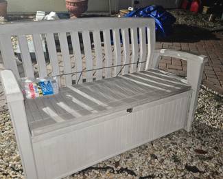 There is another storage bin bench cleaner condition than the one on the back porch for $40