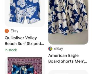 All of our men's xL board shorts
$10 each