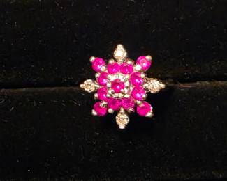 14K and Diamonds / Rubies ring