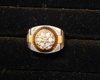 Multi colored Gold man's ring