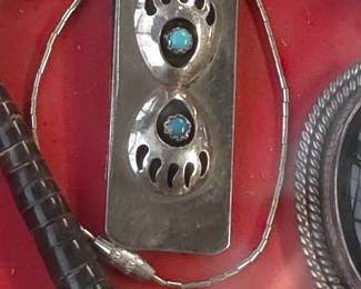 Turquoise and Sterling money clip