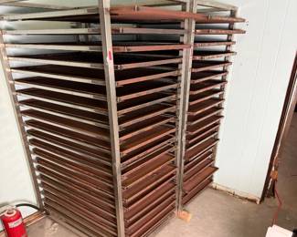 2 Bakery Rack Trolleys