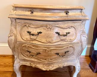 Louis XV style bombe chest/nightstand (one of two available)