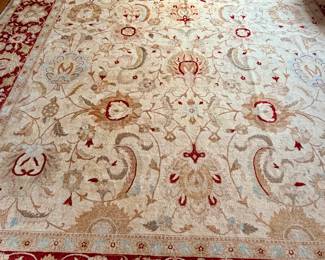 Hand woven rug approx 14'6" x 10'