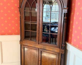 Vintage Chippendale style corner cabinet