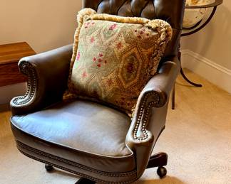 Charles Stewart Company Leather Desk Chair