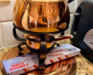 Brass Fondue set