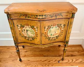 Hand painted neoclassic small chest
