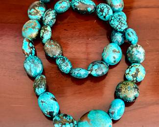 Turquoise necklace attributed to Ralph Lauren