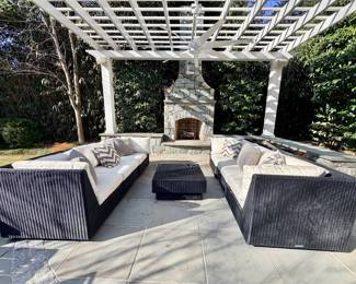 Kingsley Bate Modular Outdoor Seating and Coffee Table. 