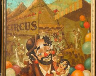 Vintage Circus oil 40 x 30