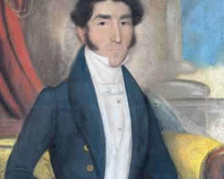 19th century pastel.portait of a Mexican gentleman.