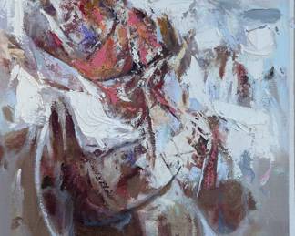 Signed abstract oil.