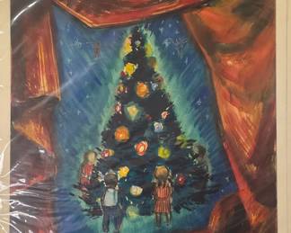 Edgar Kiechle Christmas watercolor.