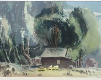 Leon Amyx watercolor.