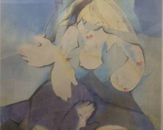 1960s mixed media on paper.