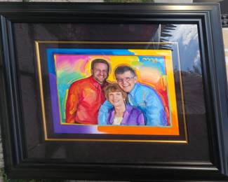 Peter Max painted over photo.