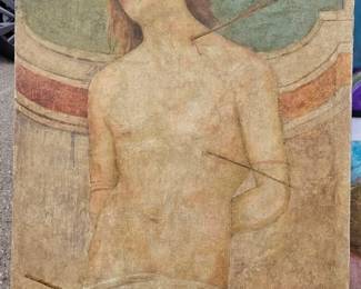 18th Century St. Sebastian oil.