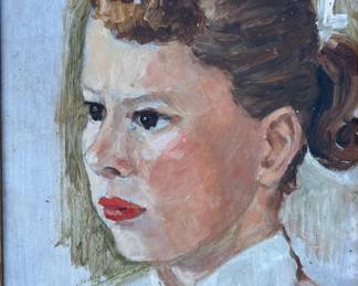 R. Reuther portrait of a young girl.
