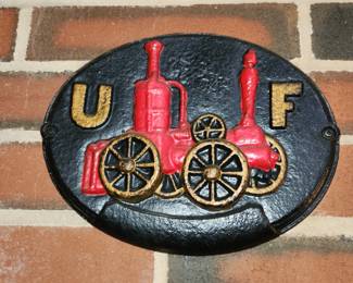 metal fire dept plaque