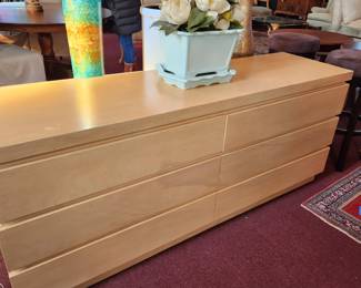 Set of 3 dressers, 2 medium width, 1 long. All need minor finish work on tops.