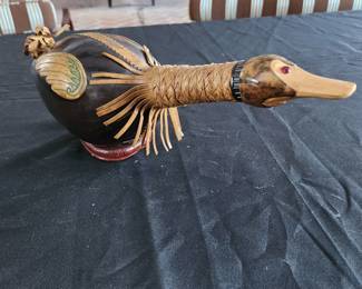 Vintage duck decanter. Some damage to one side