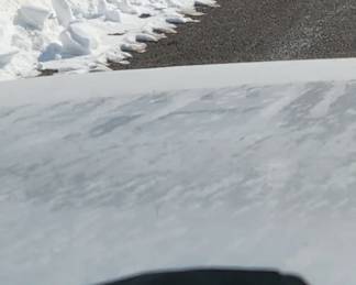 The unplowed parking lot.