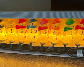 Vintage Shiny Brite Snowman Lights