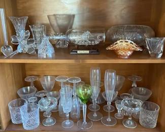 Stemware And Various Glass Pieces