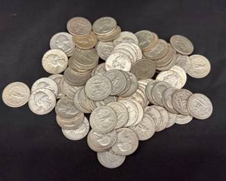 1964 Washington Quarters, No Mint Mark Circulated Condition