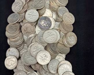 1960s Roosevelt Dimes No Mint Mark Philadelphia Circulated