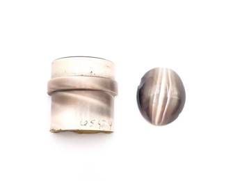 Glass Simulated Tiger's Eye Pieces