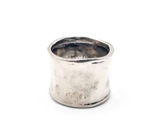 Silpada Sterling Silver "Hammered Cuff" Cigar Band Ring