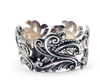Margot de Taxco Mexico Sterling Silver Cuff Bracelet