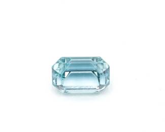 3.40 Carat Aquamarine Beryl Rectangular Cut Gemstone