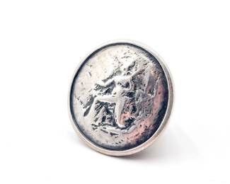 Silpada Sterling Silver Roman Coin Statement Ring