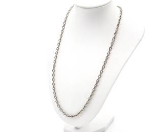 12" Silver-Tone Chain Link Necklace