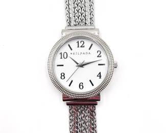 Silpada Stainless Steel Watch With Braided Band