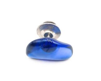 Vintage Cobalt Blue Glass Tie Tack