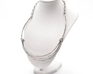 Sterling Silver Silpada Triple Tier Necklace