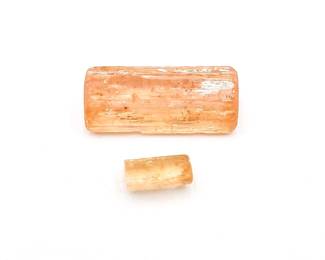 Two Pieces Of Natural Imperial Topaz 13.04 Carats