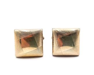 Pair Of Vintage Mid Century Geometric Cufflinks