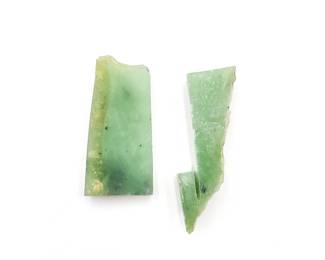 Two Pieces Of Raw Nephrite Jade