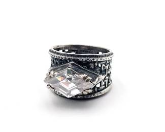 Silpada Sterling Silver And Cubic Zirconia "Marquessa" Ring