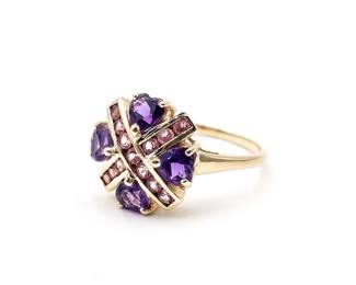 14KT Gold Amethyst Gemstone Ring