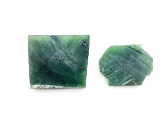 Pair of Nephrite Cut Stones