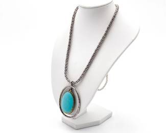 Sterling Silver Silpada Howlite Pendant Necklace