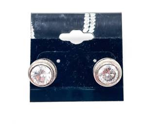 Silpada Sterling Silver And Cubic Zirconia Stud Earrings